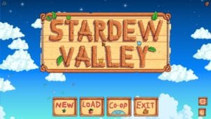 Stardew Valley title screen