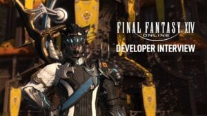 An image of a bard in Final Fantasy XIV with text on it saying Final Fantasy XIV Developer Interview
