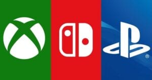 logos for xbox, ps and switch