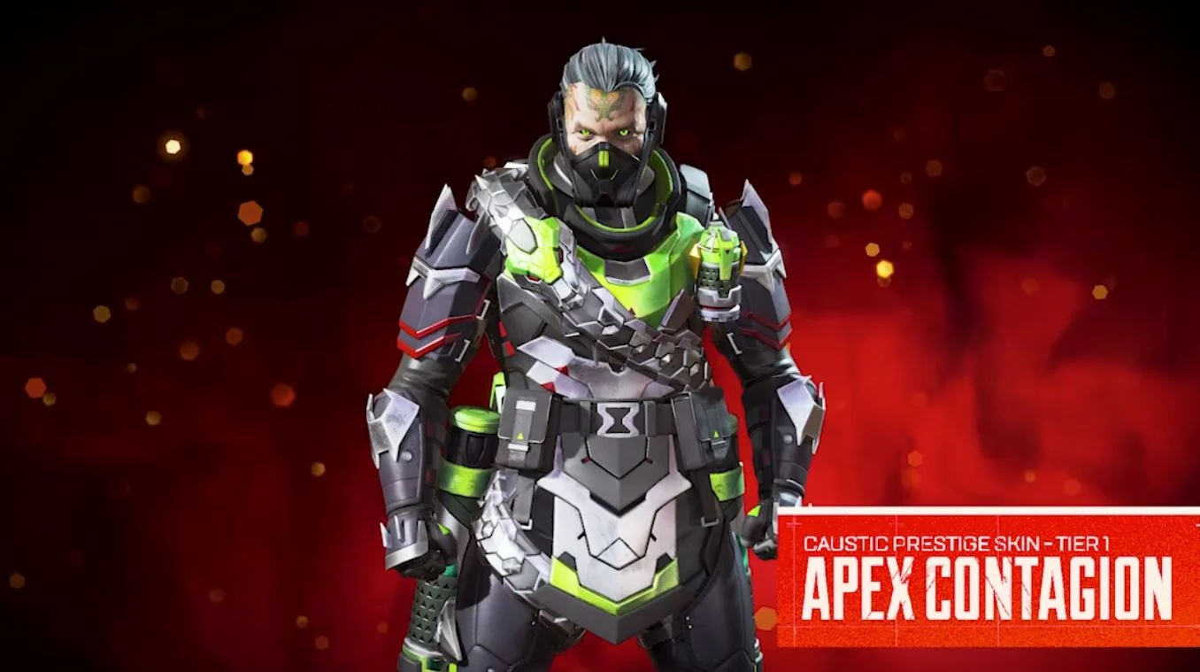 A look at Caustic's new 'Apex Contagion' skin available in Apex Legends