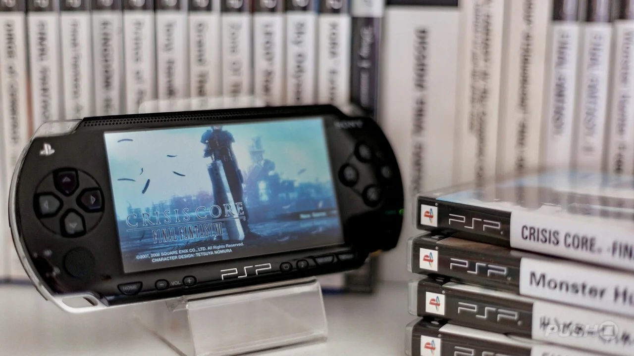 Photograph of the PSP which was the past handheld available by PlayStation before it was discontinued