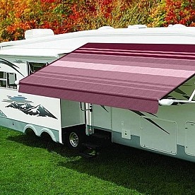 Carefree Awning Vinyl Canopy Replacement, 15 ft, Burgundy Fade
